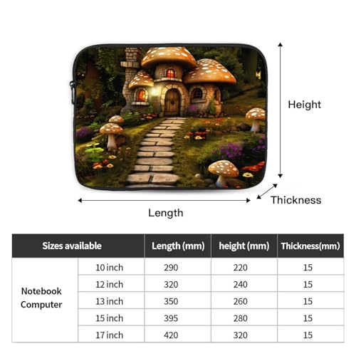 Path To Mushroom House Laptop Sleeve Case 15 Inch Suitable For Notebook Computer Tablet Traveling Carrying Simple Case4