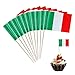 Produktbild 100 Stück Italien Deko Flagge Zahnstocher Flaggen,Italienische Deko Cocktail für 2025 Damen Fußball EM Eurovision WM Olympische Cupcake Topper Toothpick Cocktail Party Pub Deko Italienischer Abend
