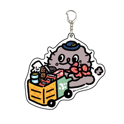 Amazon.co.jp: ねこのぶーちゃん 01 販売員ぶーちゃん デカアクリル ブー アクリルキーホルダー