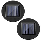 Forlivese 2 Stück Solarleuchten Ersatzteile 8cm, LED Warmweiß Solarleuchten Ersatz für Gartenleuchten, Solarlaterne, Solarpanel Solarleuchten Ersatz Wasserdicht für Garten, Balkon