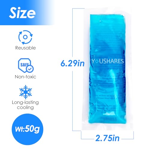 Image of YOUSHARES Ice Packs for Insulin Cooler Travel Case - Reusable Ice Pack for Diabetic Travel Case, Mini Gel Ice Packs Suitable for Most Insulated Medication Travel Bag（4 TSA Approved Ice Packs ）, Small