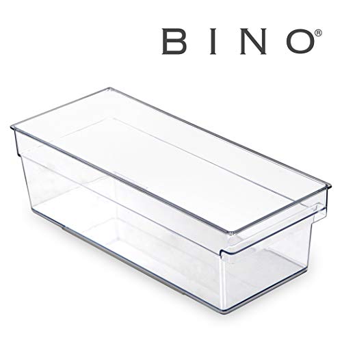 BINO Clear Plastic Storage Bin with Built-In Pull Out Handle - (Standard, Medium)