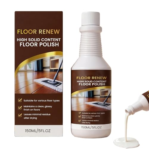 PVZXR Purevive Wood Floor Restorer High-Solids Floor Polish Instant Gloss & Protective Coating for Dull Hardwood No Buffing (1pcs 150ml)