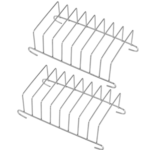 SHSHbuy Toast Rack Stainless Steel 8 Slice Bread Holder Cooling Rack for Air Fryer and Oven Baking Accessories Compact Toaster Tray