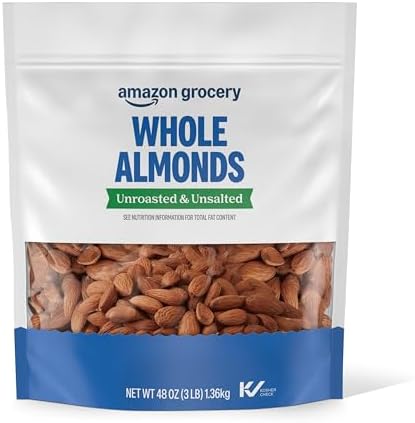 Whole Almonds, Unroasted & Unsalted, 48 Oz (Previously Happy Belly, Packaging May Vary)