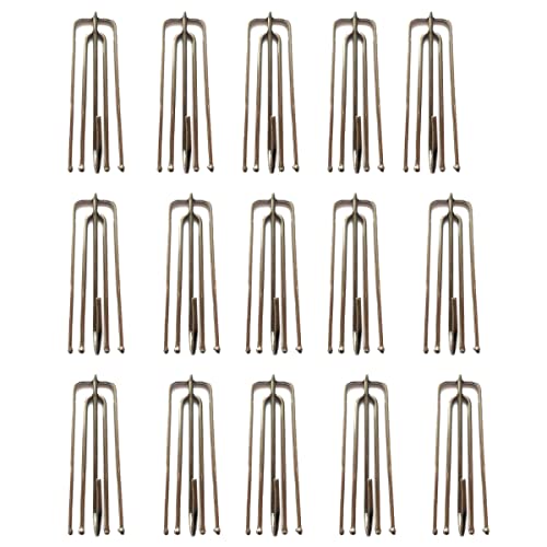 Curtain Hooks，60pcs Stainless Steel Pinch Pleat Curtain Hooks for Window Door Bathroom Curtain, Silver