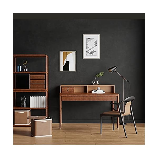 PC Laptop Table Workstation Multifunctional Wooden Desk Light Luxury Study Room Writing Workstation Desk with Leather Baffle 51" Rugged PC Laptop Desk for Home Office Desk Office Study Desk - Image 8