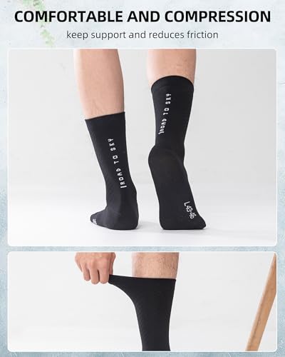 ROCKBROS Cycling Socks for Men Women Breathable Wicking Bike Socks, Compression Fit, Tall Crew, Road to Sky Series4