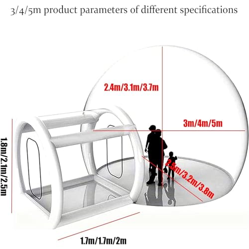 Carpa inflable transparente tipo burbuja 4m miniatura 3