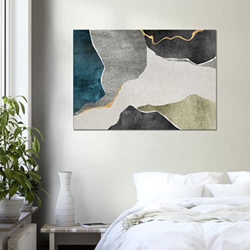 Art mural abstrait contemporain : décoration murale motif parché 70x100