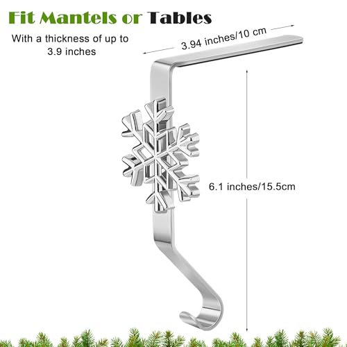Aodaer 5 Stück Weihnachtsstrumpfhalterhaken Metall Kaminstrumpfhalter 5 verschiedene Muster dekorative Regal-Kamin-Weihnachtsstrumpfclips für Weihnachtsfeierbedarf