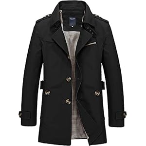 WHATLEES Heren winter jas shirt trenchcoat