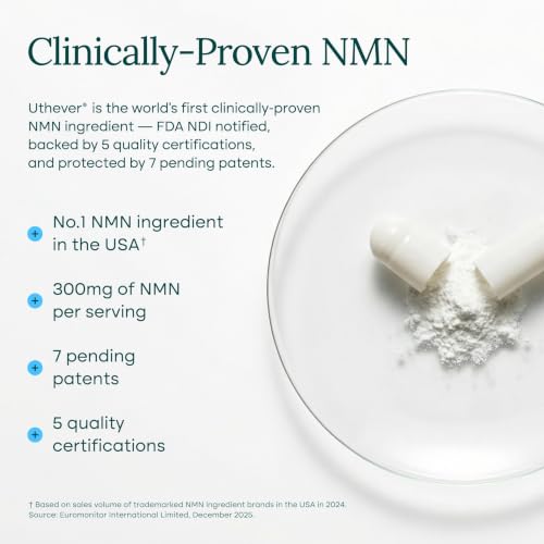 Image of NMN Supplement (5-in-1) NAD+ Booster with Resveratrol - Cellular Energy, Focus & Healthy Aging Support for Men and Women - Mitochondria Formula w Fisetin, Astaxanthin, Olive Leaf, Vegan, Made in USA