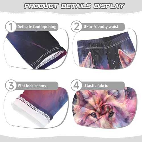 Toddler Girls Leggings Printed Yoga Pants Leggings One Wolf for Kids3