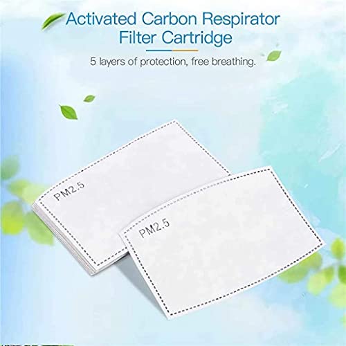 100 peças de inserção de filtro de carbono ativado para adultos, 5 camadas de papel de filtro de ros