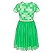 Minecraft Girl's Dress with Creeper- Green Cosplay Dress for Little and Big Girls 4-16, X-Small
