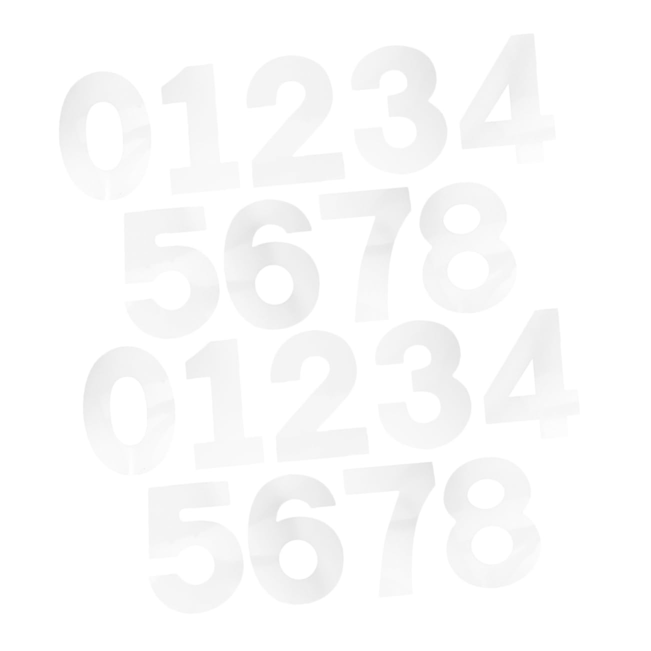 Cabilock 2 Sets DIY Number Cake Molds Easy Release Plastic Fondant Stencils for Birthday Baking Mousse Cake Decorating Tools Versatile Number Templates for Celebrations
