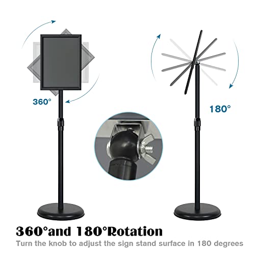 Golemas Sign Holder Stand, 6 Pack Sign Stand For Display, Pedestal Floor Signage Stand With Heavy Duty Base, Vertical & Horizontal Veiw, For Outdoor Or Indoor Advertising Business Display (8.5 X 11, Black, 6Pack) #TOP3