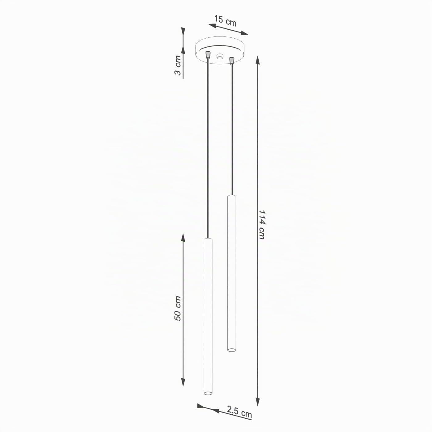 SOLLUX lighting PASTELO Lámpara Colgante Moderna - Luminaria Versátil - G9, max 8W LED, ~230V, 50Hz, IP20 - Bombilla no incluida - 2x Fuente de luz - 15x15x114cm, Beige