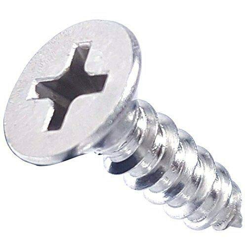 100-Pack #4 X 1/2" Phillips Flat Head Wood Screws - 316 Marine Grade Stainless Steel