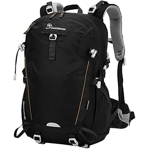 MOUNTAINTOP 35L Hiking Backpacks Trekking Rucksack with Rain Cover Light Daypacks for Travel Camping Climbing Mountaineer Outdoor Sport Cover