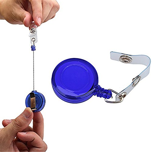 Yamalans 5 peças/conjunto retrátil de crachá de identificação para cartão de identificação e clipe d