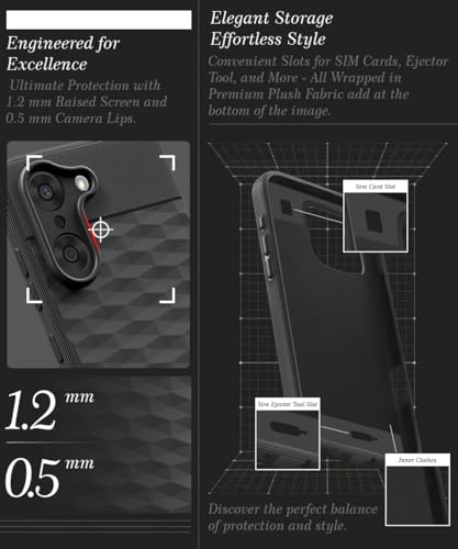 Image of WOW IMAGINE Back Cover for 1+ OnePlus Nord CE 5 5G with Hexa Cube Design | Ultra Slim Soft Rubberised Case | Inner Velvet Fabric | Matte Silicone Flexible Mobile Case | Camera Protection - Black