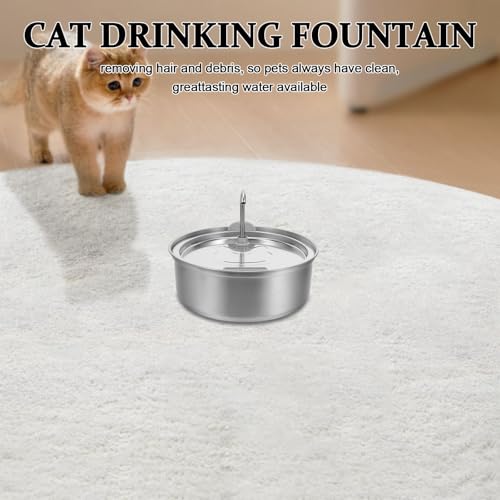 Fuente de agua automática para gatos acero inoxidable miniatura 5