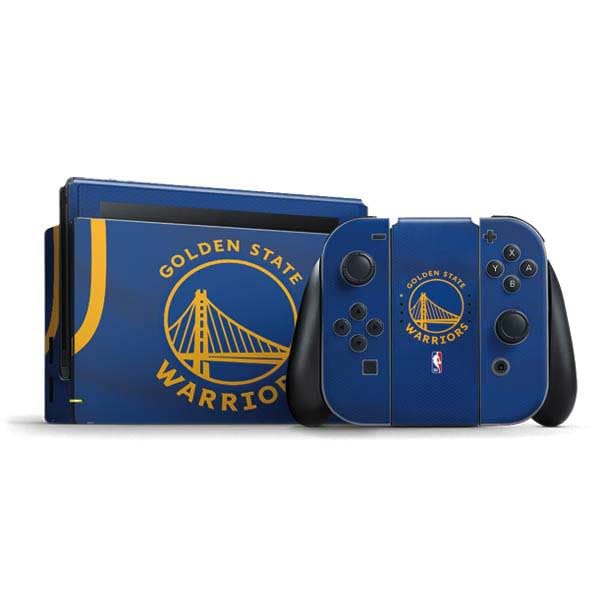 Skinit Decal Gaming Skin Compatible with Nintendo Switch Bundle - Officially Licensed NBA Golden State Warriors Jersey Design