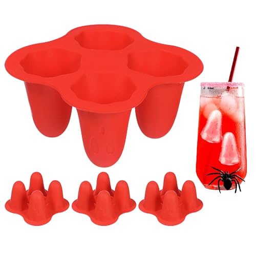 Molde de Silicona para Cubos de Hielo Fantasma 4 Piezas miniatura 1