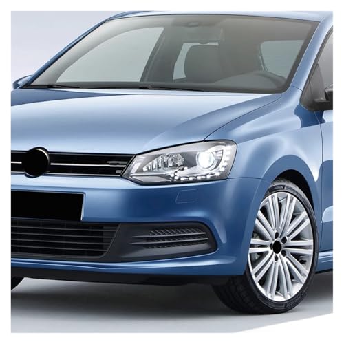 Parrilla delantera para VW Polo MK5 2009-2014 con cubierta de faros antiniebla 6R0853665D 5