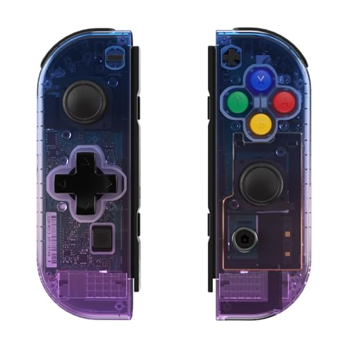 eXtremeRate The Great GOLDEN Wave Off Kanagawa - Black Joycon Handheld Controller Housing (D-Pad Version) w/Full Buttons, Replacement Shell Case for Nintendo Switch & Oled Joy-Con – Console Without - Image 2