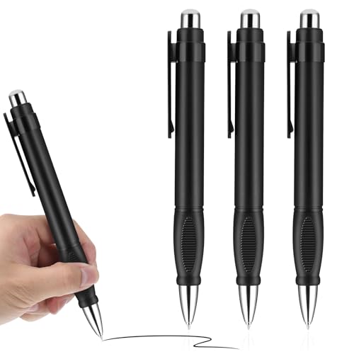 ElevateTech Big Fat Pens Writing for Tremor Easy Grip Giant Black Fat Ball Point for Elderly Handicap Easy Thick Grip for Warehouse School Office Writing 3Pcs