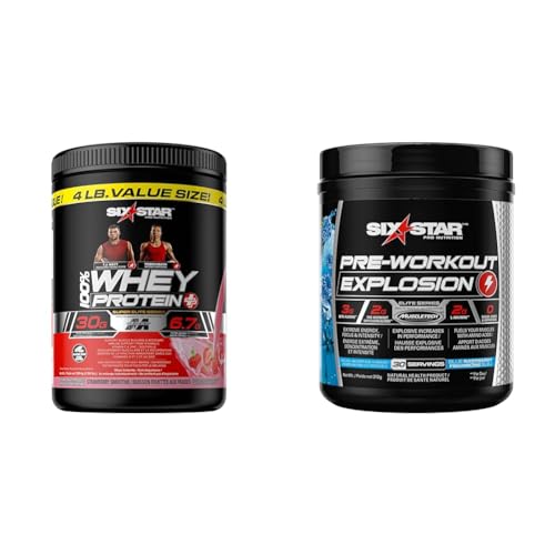 Six Star Whey Protein Powder + Creatine Monohydrate | Pre Workout Powder for Men and Women