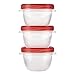 Rubbermaid TakeAlongs Twist & Seal Food Storage Containers, 2 Cup, 3 Count