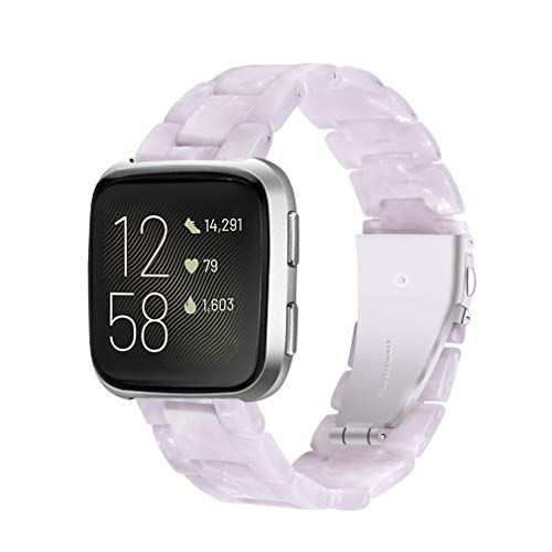 Versa 2 Uhrenarmbänder,Miya Resin Ersatzarmband Armband Faltschließe Armband Damen Herren Armband WatchBand für Fitbit Versa/Versa 2 / Versa Lite