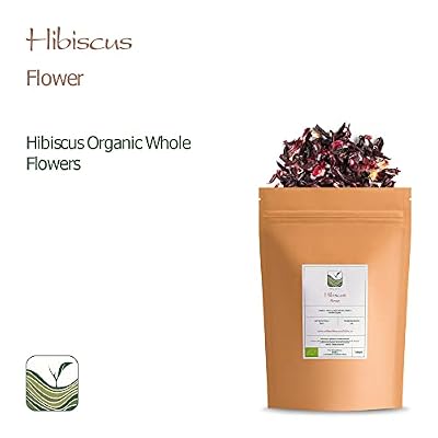 Hibiscus Organic Flowers Herbal Tea - Lemon Tart & Berry Rich - Classic Sweet Sour Rose Mallow - Hibiscus Flowers Hibiscus Tea Dry Hibiscus Flower Organic Hibiscus Flowers Hibiscus Flower Tea