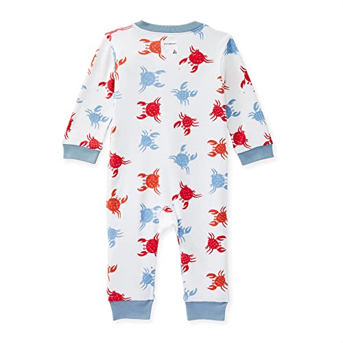 Image of Burt's Bees Baby unisex-baby Sleep & Play, Organic One-piece Romper-jumpsuit Pj, Zip Front Footed Pajama