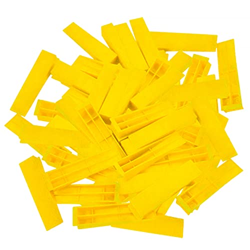 Tile Leveling System, Wall Tile Leveling Tool, 100PCS Resuable Wedges for Tile Leveling Stitching, Yellow, Clear