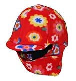 Fleece Equestrian Riding Helmet Cover - Red Flower