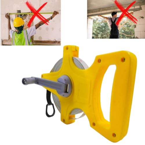 Trena De Fibra 30M Fita 13MM Carretel Medir Obra a Distancia