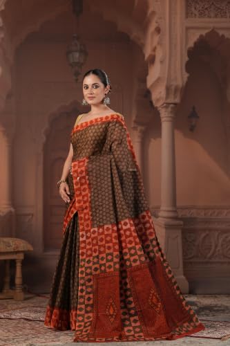 Image of TAMAIRA FASHION Mulmul Pure Cotton Saree For Woman |Office Wear Daily Wear Sarees For Women Without Blouse Piece(Available in 15 Colours)