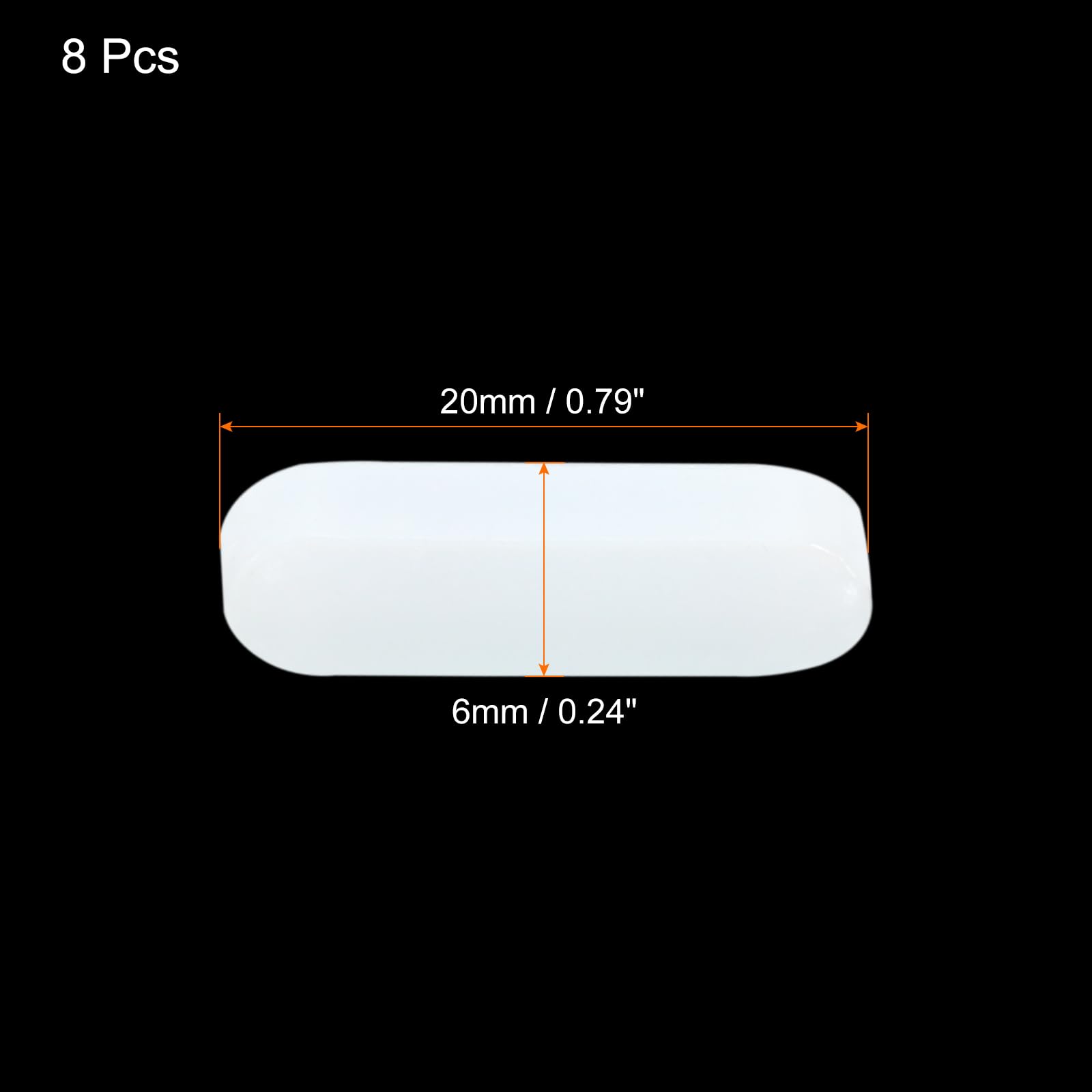 Ancoretta Magnetica QUARKZMAN 20mm Con Rivestimento PTFE - Barra Agitatore A Forma Di Oliva Per Laboratorio (3 Pezzi)