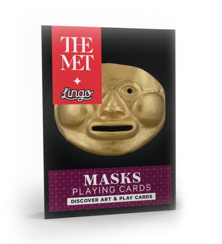 Lingo The Met Masks Playing Cards - Educational Flashcards With Key Trivia - Travel Card Games - Art Themed Deck Of Cards #TOP3