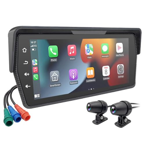 DVR moto 6,86 pouces Carplay sans fil et GPS avec caméras AHD