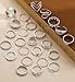 iF YOU 25 Pcs Silver Knuckle Rings Set for Women, Vintage Boho Stackable Finger Midi Rings, Simple Stacking Cute Rings Pack Trendy Stuff Jewelry