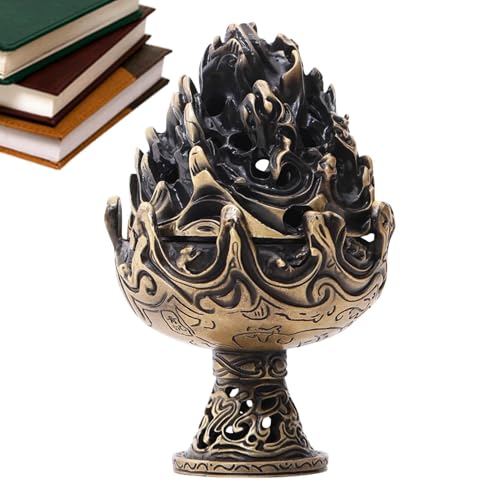 Metal Incense Stove - Alloy Small Vintage Classic Chinese Censer,Incense Cones Censer - for Home Meditation Yoga Room Outdoor Patio Ceremony Country Hotel Church Temple Aromatherapy Friends