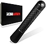 ICBEAMER 3' 76 mm Carbon Fiber Polished Finish & Matte Black Aluminum Short Automotive Antenna with Internal Copper Coil Universal Fit AM/FM Radio Antenna Replacement Compatible for Car, Truck and Van