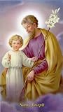 Autom co Prayer to St. Joseph Over 1900 years old holy card - laminated - Pack of 25
