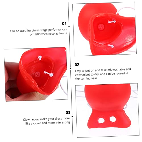 LIFKOME 18 Pcs palhaço nariz vermelho brinquedos de maquiagem nariz esponjoso vermelho esponjas Roup